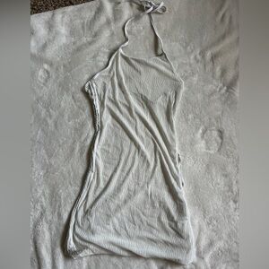 NWOT Sheer White Swim Halter Top Cover Up
